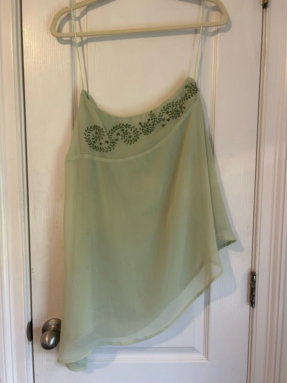 Princess Polly Sage Green Embroidered Spaghetti Strap Skirt Set - Picture 5 of 9